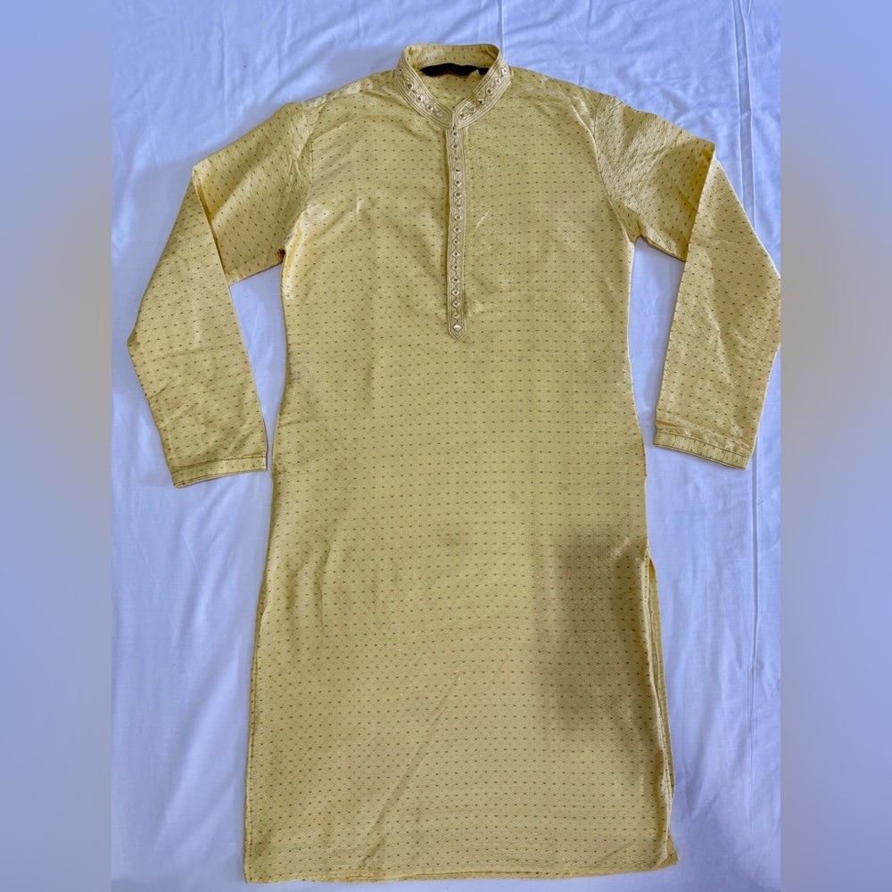 Yellow Long Sleeve Kurta